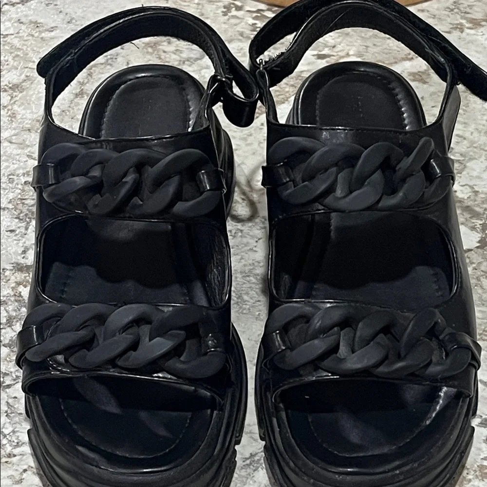 AZALEA WANG SKYLER PLATFORM SANDALS SIZE 10 - Picture 4 of 17